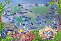 Opakowanie Puzzle 104 - Kontynenty Świat AXEL