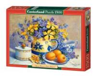 Opakowanie Puzzle 1500 Zastawa z kwiatami CASTOR