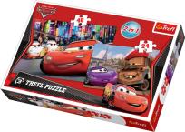 Opakowanie Puzzle 2w1 Auta Tokio i Paryż TREFL