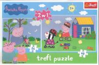 Okładka książki Puzzle 2w1 Świnka Peppa TREFL