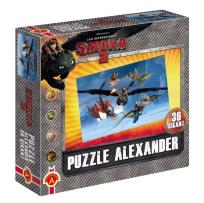 Okładka książki Puzzle 36 Gigant Jak wytresować smoka 2 ALEX