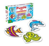 Okładka książki Puzzle dla maluszków - podwodne zwierzęta  ALEX