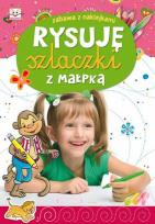 Okładka książki Rysuję szlaczki z małpką. Zabawa z naklejkami