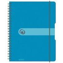 Opakowanie Brulion na spirali A4/80K kratka PP niebieski tr.