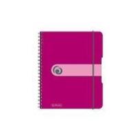 Opakowanie Brulion na spirali A6/100K kratka PP malinowy