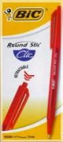 Opakowanie Długopis Round Stic Clic - czerwony (20 szt.) BIC
