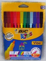 Opakowanie Flamastry KIDS Visa (12 szt.) BIC