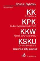 Okładka książki KK, KPK, KKW, KSKU  Edycja sądowa wyd. 15