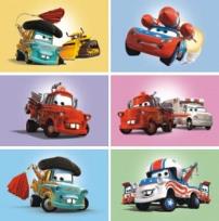 Opakowanie Klocki drewniane - Auta 6 DINO