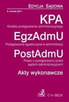 Okładka książki KPA, EgzAdmU, PostAdmU wyd.9. Edycja sądowa