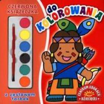 Okładka książki Książeczka do kolorowania z zestawem farb czerwona