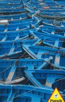 Okładka książki Piatnik, Puzzle Błękitne łódki, 1000 elementów