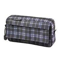 Okładka książki Piórnik kosmetyczka 2 kieszenie Karo grey