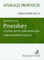 Okładka książki Procedury (cyw.,karna,adm.,sądowoadm.)+suplement