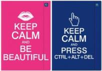 Opakowanie Teczka z gumką A4+ LUX UV Keep Calm (10szt)