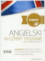 Okładka książki W 4 tygodnie  angielski biały SUPER REA