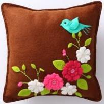 Opakowanie Filcowe robótki - Poduszka kwiaty