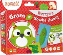 Okładka książki Gram z Sówką Zuzią. Warzywa