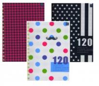 Opakowanie Kołozeszyt A4/120K kratka 75g PP przekładki (5szt)
