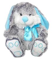 Opakowanie Królik Błażej z kokardką niebieską 25 cm