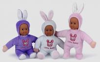Opakowanie Lalka bobas Little bunny z białego materiału 18 cm