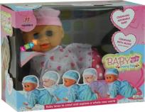 Opakowanie Lalka bobas raczkuje śmieje sie mówi różowe serca