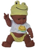 Opakowanie Lalka Murzynka żółte ubranko siedząca 22 cm