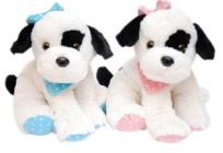 Opakowanie Pies Kropka z kokardką niebieski 28cm