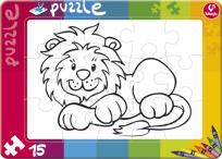Opakowanie Puzzle do kolorowania 15 Lew
