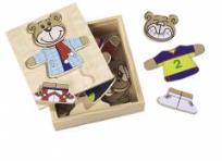 Okładka książki Puzzle drewniane Miś w pudełku