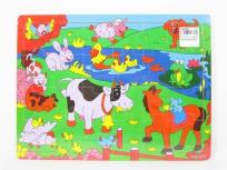 Opakowanie Puzzle drewniane Układanka Zwierzątka 24