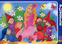 Opakowanie Puzzle maxi 15 królewna Śnieżka i siedmiu krasnoludków