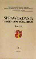 Opakowanie Sprawozdania wojewody łódzkiego Rok 1938 Tom 2