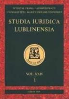 Okładka książki Studia Iuridica Lublinensia. T.24. 1/2015