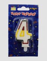 Opakowanie Świeczka cyferka z brokatem 4