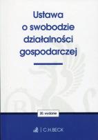 Okładka książki Ustawa o swobodzie działalności gospodarczej