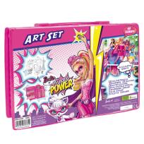 Opakowanie Zestaw artystyczny  Barbie power 68 elementów