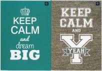 Opakowanie Zeszyt A5/60K kratka UV Keep Calm (10szt)