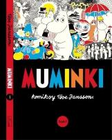 Okładka książki Muminki. Komiksy Tove Jansson Tom 1