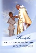 Okładka książki Pamiątka I Komunii Św. ze św. JP II - dla chłopca