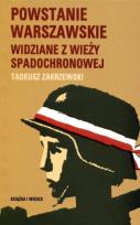Okładka książki Powstanie Warszawskie widziane z wieży spadochron.