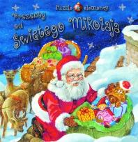 Okładka książki Prezenty od Świętego Mikołaja. Książka z puzzlami