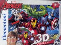 Okładka książki Puzzle 104 3D Vision Avengers