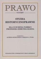Okładka książki Studia historycznoprawne