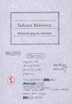 Okładka książki Historia pięciu wierszy - Tadeusz Różewicz