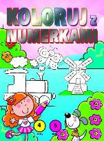 Okładka książki Koloruj z numerkami różowa