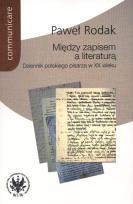 Okładka książki Między zapisem a literaturą