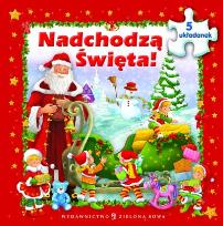Okładka książki Nadchodzą Święta - Książka z puzzlami