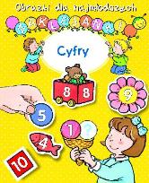 Okładka książki Obrazki dla naj. Naklejanki - Cyfry