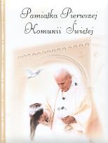 Okładka książki Pamiątka Pierwszej Komunii Świętej papież